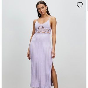 Christopher Esber Pleated Crochet Cami Dress purple